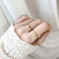 Twist layered リング SET ring bling moon