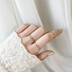 Twist layered リング SET ring bling moon