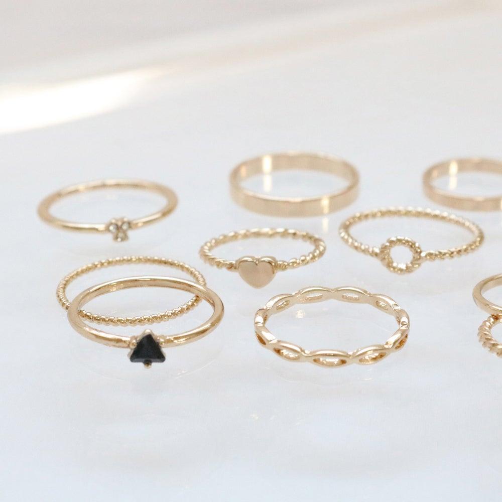 Twist layered リング SET ring bling moon
