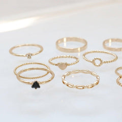 Twist layered リング SET ring bling moon
