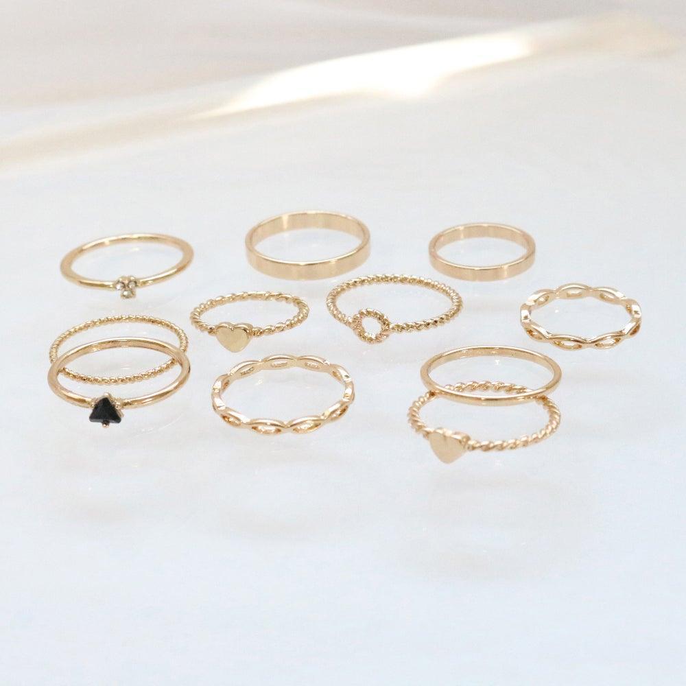 Twist layered リング SET ring bling moon