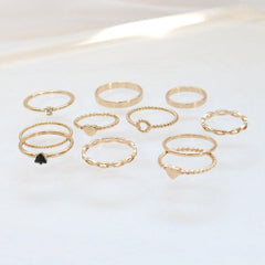 Twist layered リング SET ring bling moon