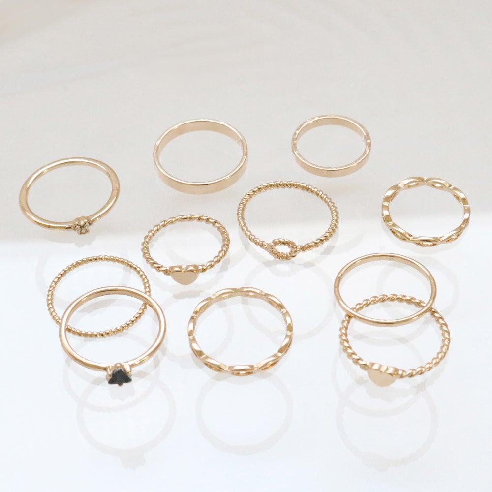 Twist layered リング SET ring bling moon