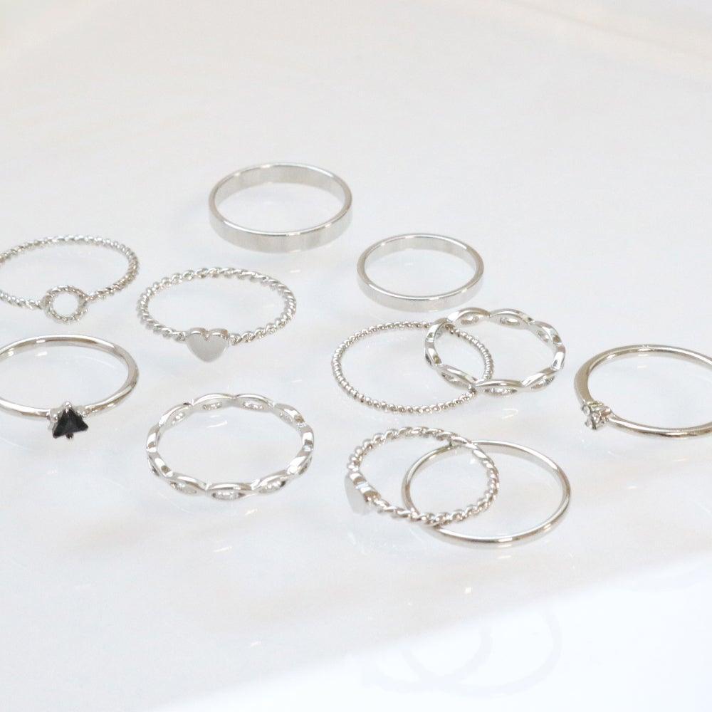 Twist layered リング SET ring bling moon