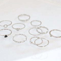 Twist layered リング SET ring bling moon