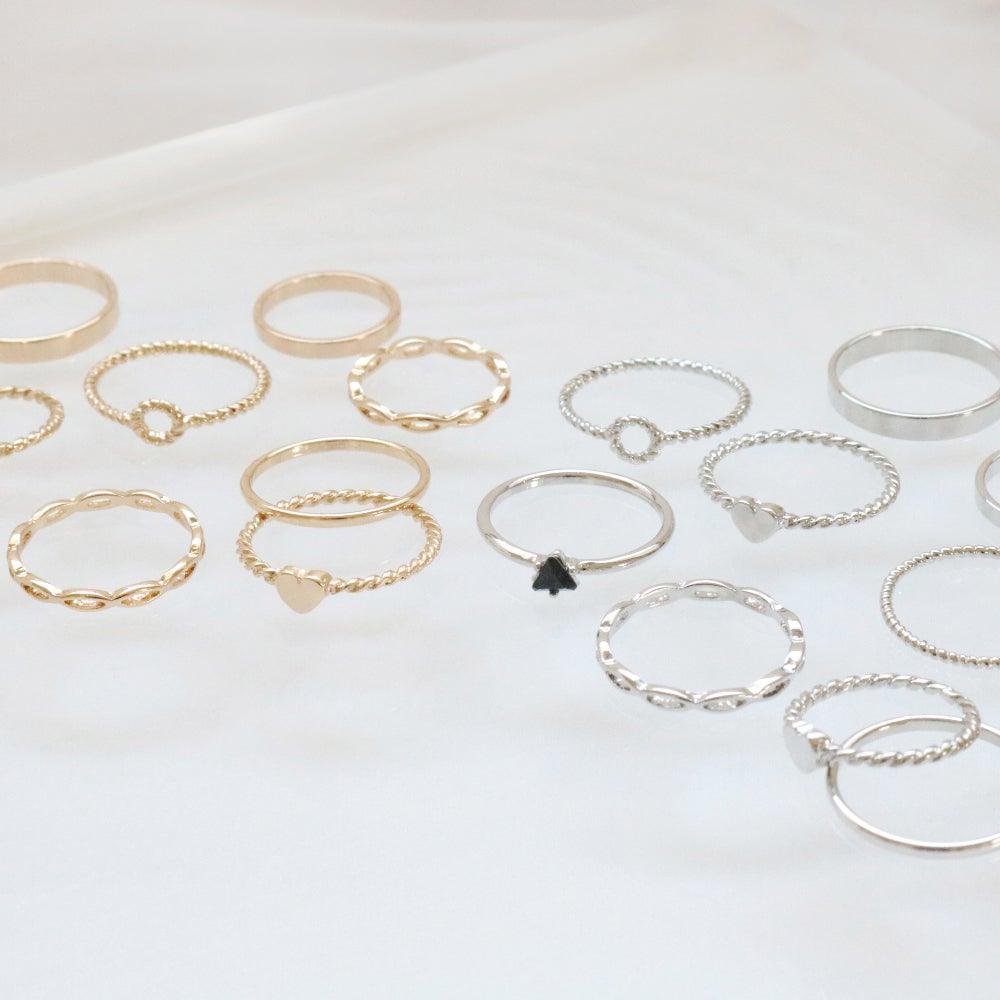 Twist layered リング SET ring bling moon