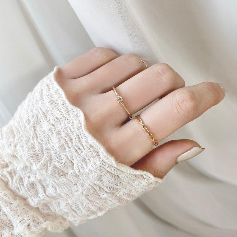 Twist layered リング SET ring bling moon
