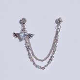 ウイングキュービックハート チェーン ツーピン ピアッシング Piercing from lizzy