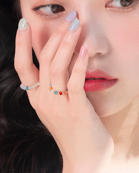 Instant delivery] VIVID bead ring all 5 colors – 4MiLi (フォーミリ)