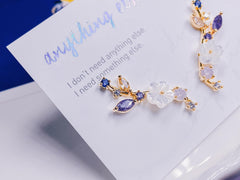 ヴァイオレットフラワーピアス Earrings anything else
