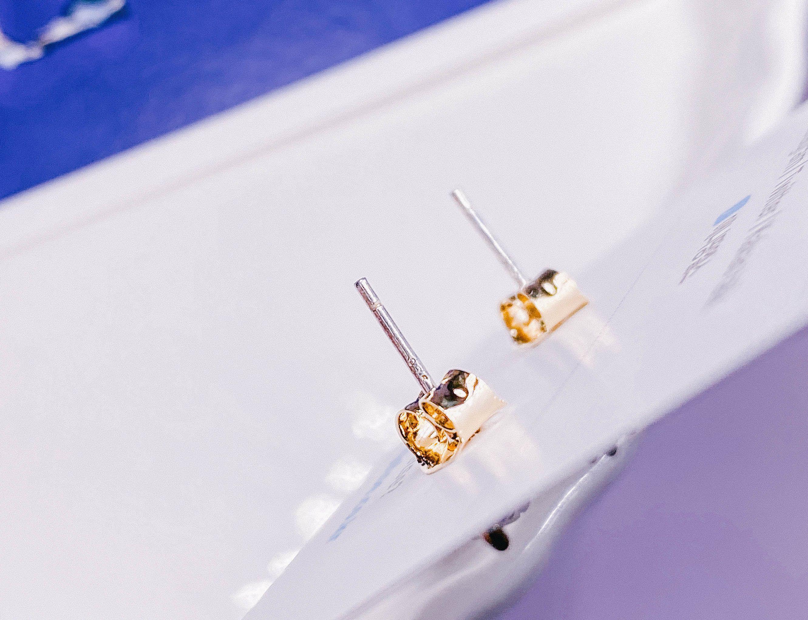 ヴァイオレットフラワーピアス Earrings anything else