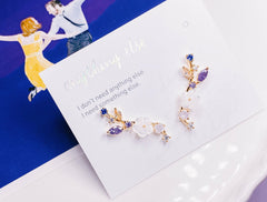 ヴァイオレットフラワーピアス Earrings anything else