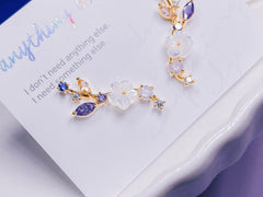 ヴァイオレットフラワーピアス Earrings anything else