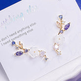 ヴァイオレットフラワーピアス Earrings anything else