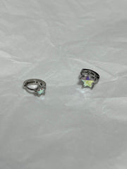 星 スター キュービックリング ミニリングピアス Earrings oh-kim