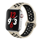 穴 スポーツバンド (beige black) apple watch バンド givgiv