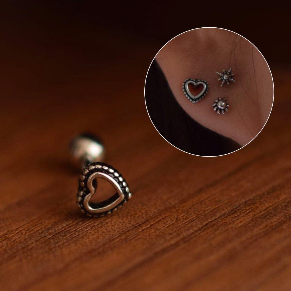 油絵ポイントハートラインピアッシング Piercing 10000won