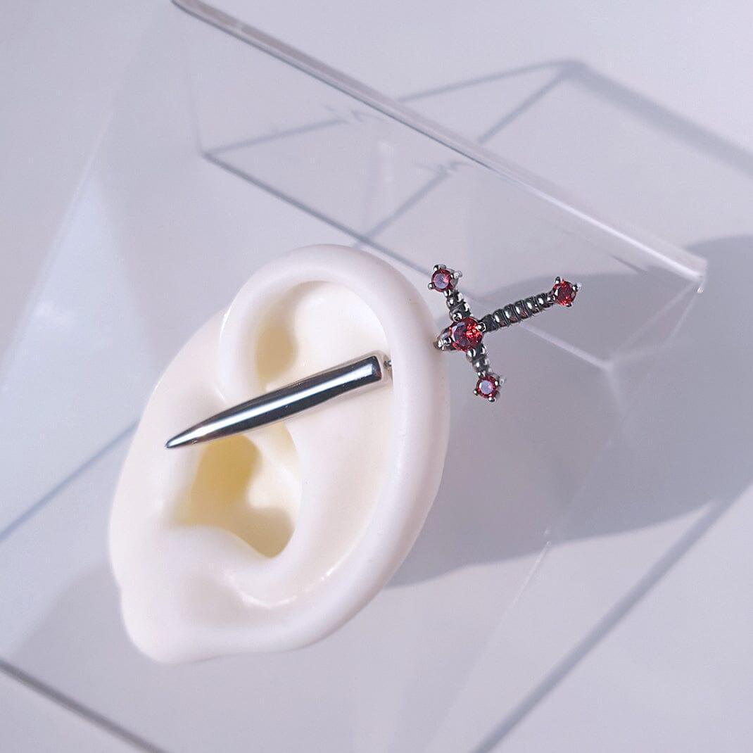 ユニーク クロス ソード ガム ピアッシング Piercing from lizzy