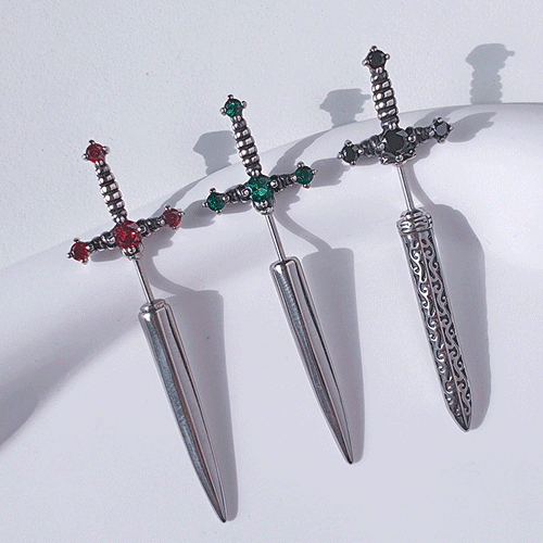 ユニーク クロス ソード ガム ピアッシング Piercing from lizzy