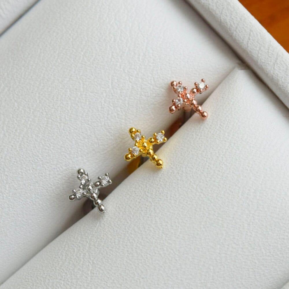 ユニークドットライン十字架 ピアッシング Piercing 10000won