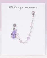 紫ツーリングピアッシング Piercing bling moon