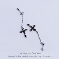 ジョアン・ドット・ボール・クロス十字架・ピアッシング Piercing from lizzy
