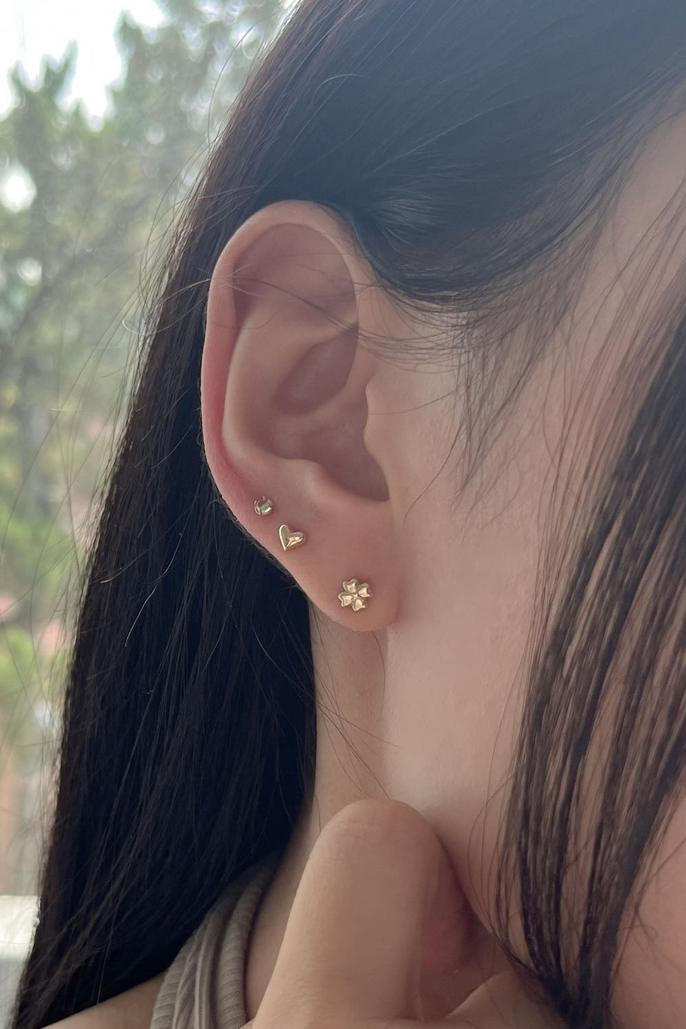 14k volume heart piercing 21G