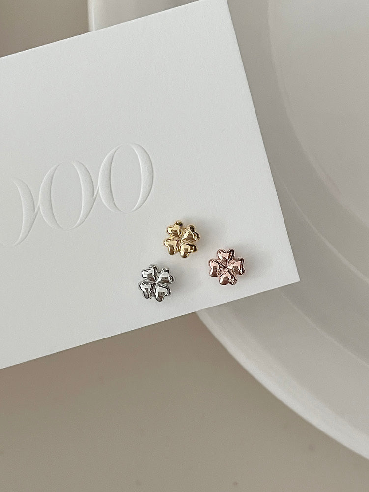 [サージカル]ボリューム 四つ葉のクローバー (3Color) 16G ボディピアス キャッチ