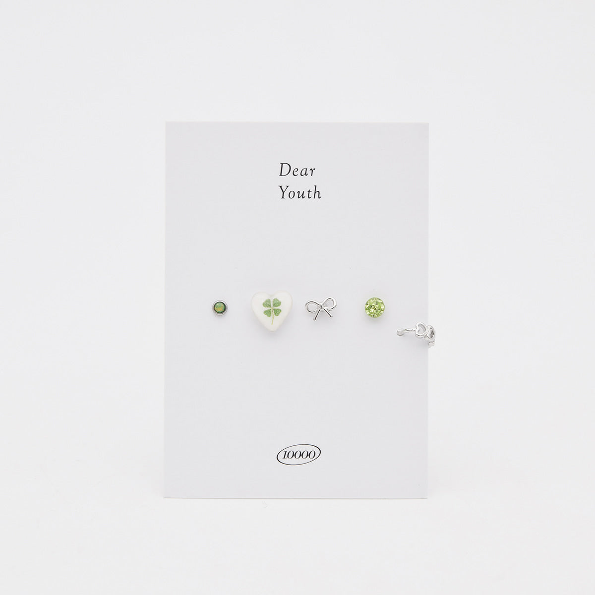 [Set of 5] [Surgical] Lucky Four Leaf Clover 16G Body Piercing Back Piercing Cartilage Piercing 