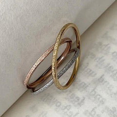 サージカル 1mm パール サンディングリング 極細 シンプル 重ね付け 指輪