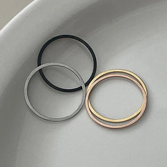 サージカル 0.5mm 極細リング 4色 重ね付け シンプル 指輪 シンプル レイヤード 指輪