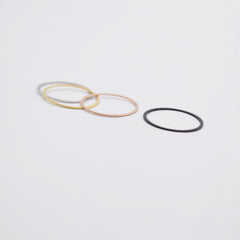 サージカル 0.5mm 極細リング 4色 重ね付け シンプル 指輪 シンプル レイヤード 指輪