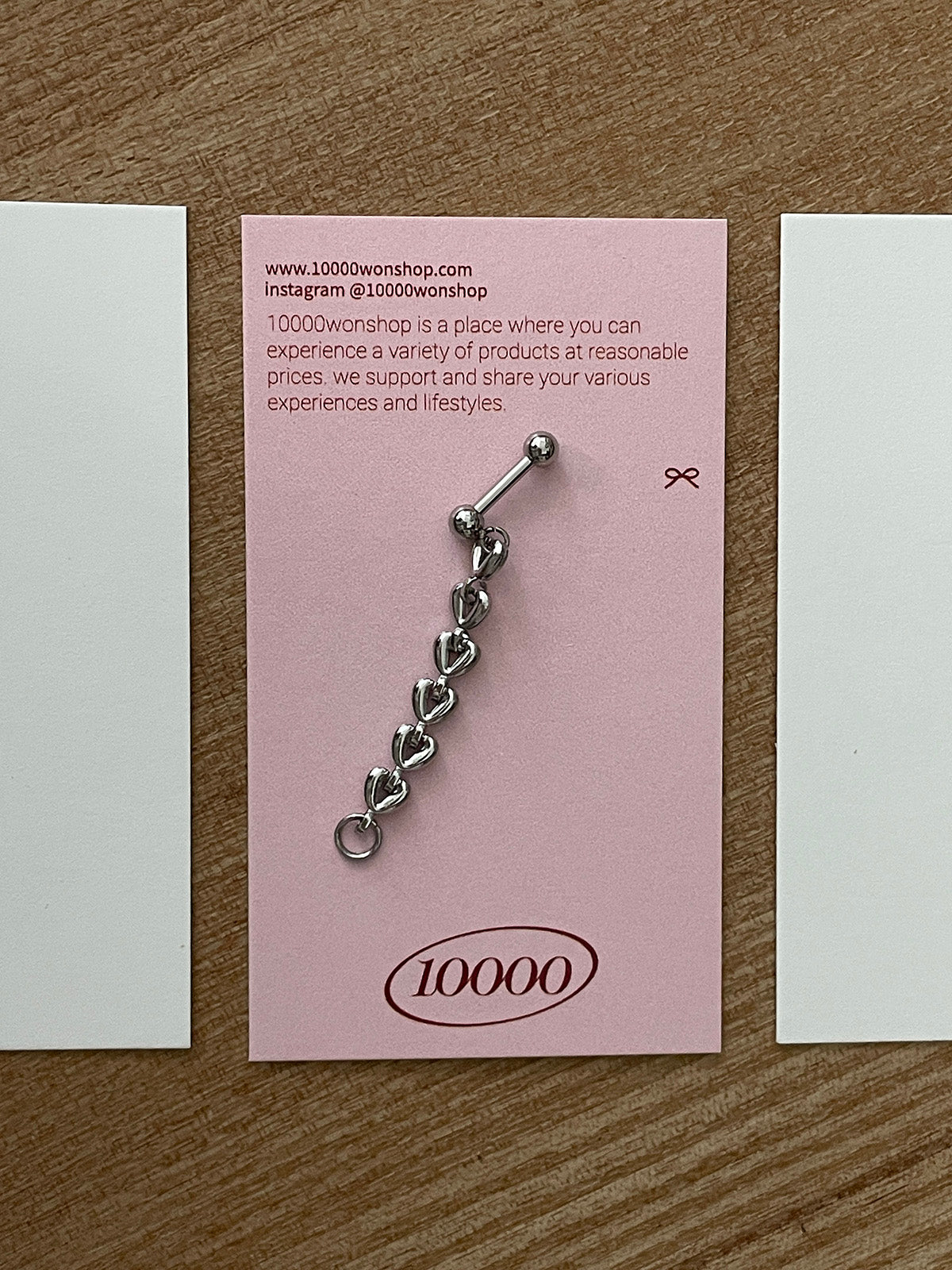 [全サージカル]ハートチェーン ヘリックスピアス 16G ボディピアス キャッチ made