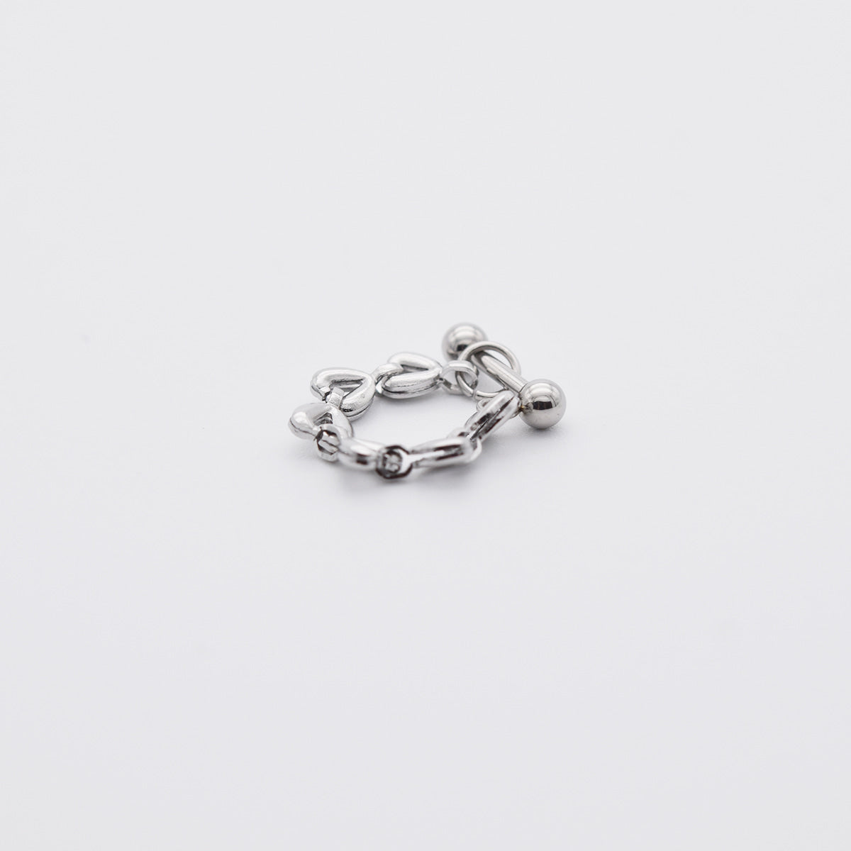 [全サージカル]ハートチェーン ヘリックスピアス 16G ボディピアス キャッチ made
