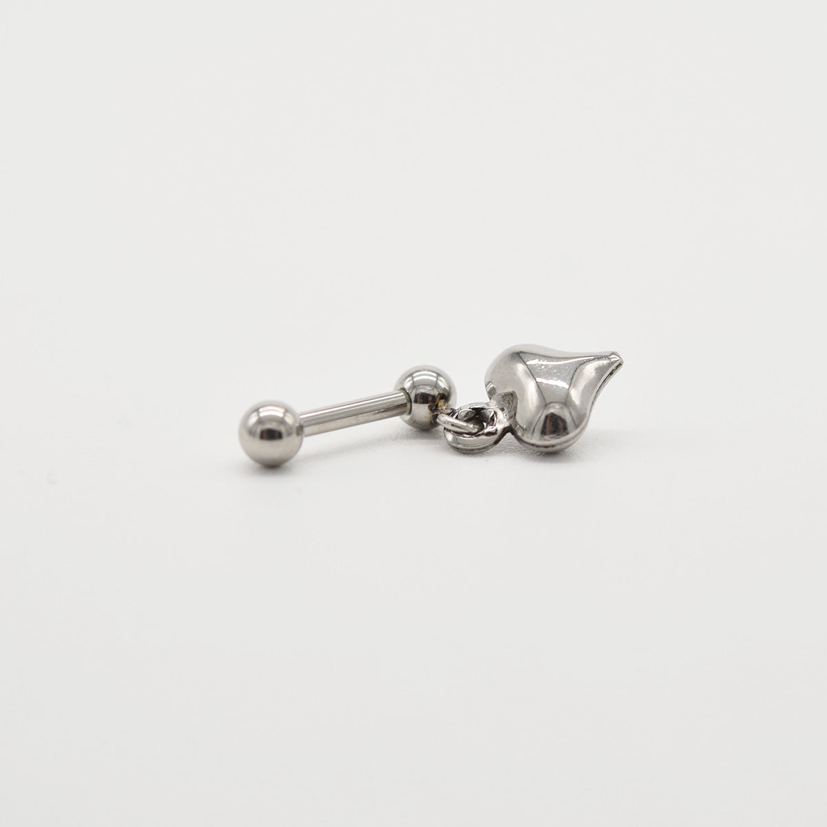 [全サージカル]ボリュームハート ドロップピアス 16G ボディピアス キャッチ made
