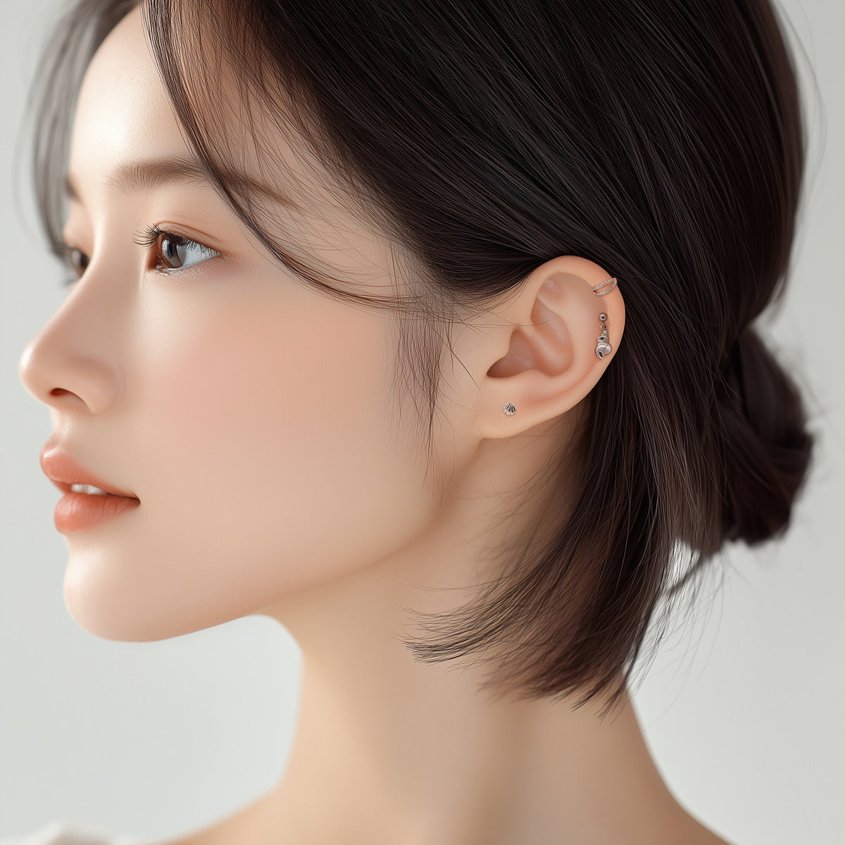 [ผ่าตัด] ริบบิ้นมินิโฟลว์ (3 สี) 16G เจาะร่างกาย เจาะหลัง เจาะกระดูกอ่อน 