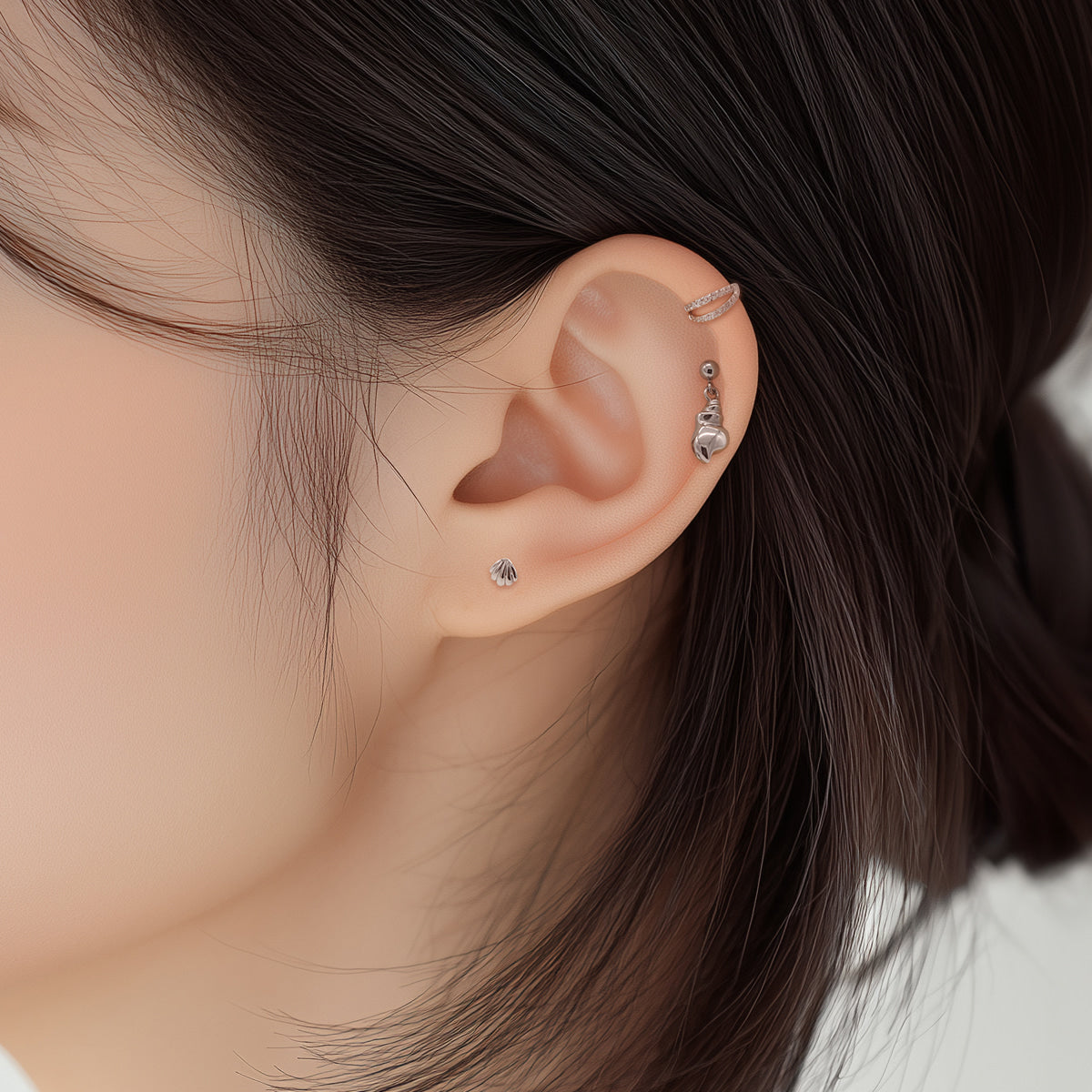 [ผ่าตัด] ริบบิ้นมินิโฟลว์ (3 สี) 16G เจาะร่างกาย เจาะหลัง เจาะกระดูกอ่อน 