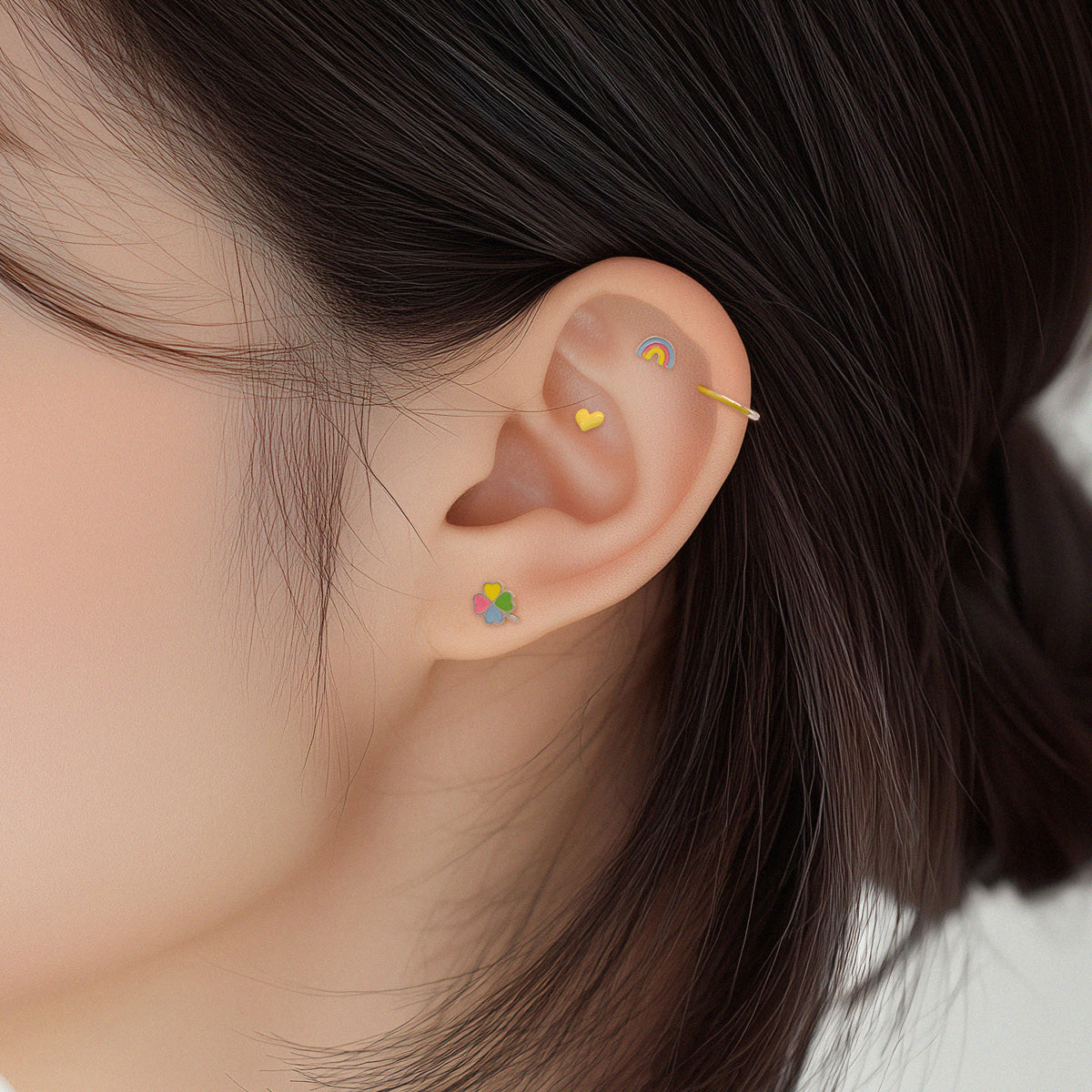 [ผ่าตัด] ริบบิ้นมินิโฟลว์ (3 สี) 16G เจาะร่างกาย เจาะหลัง เจาะกระดูกอ่อน 