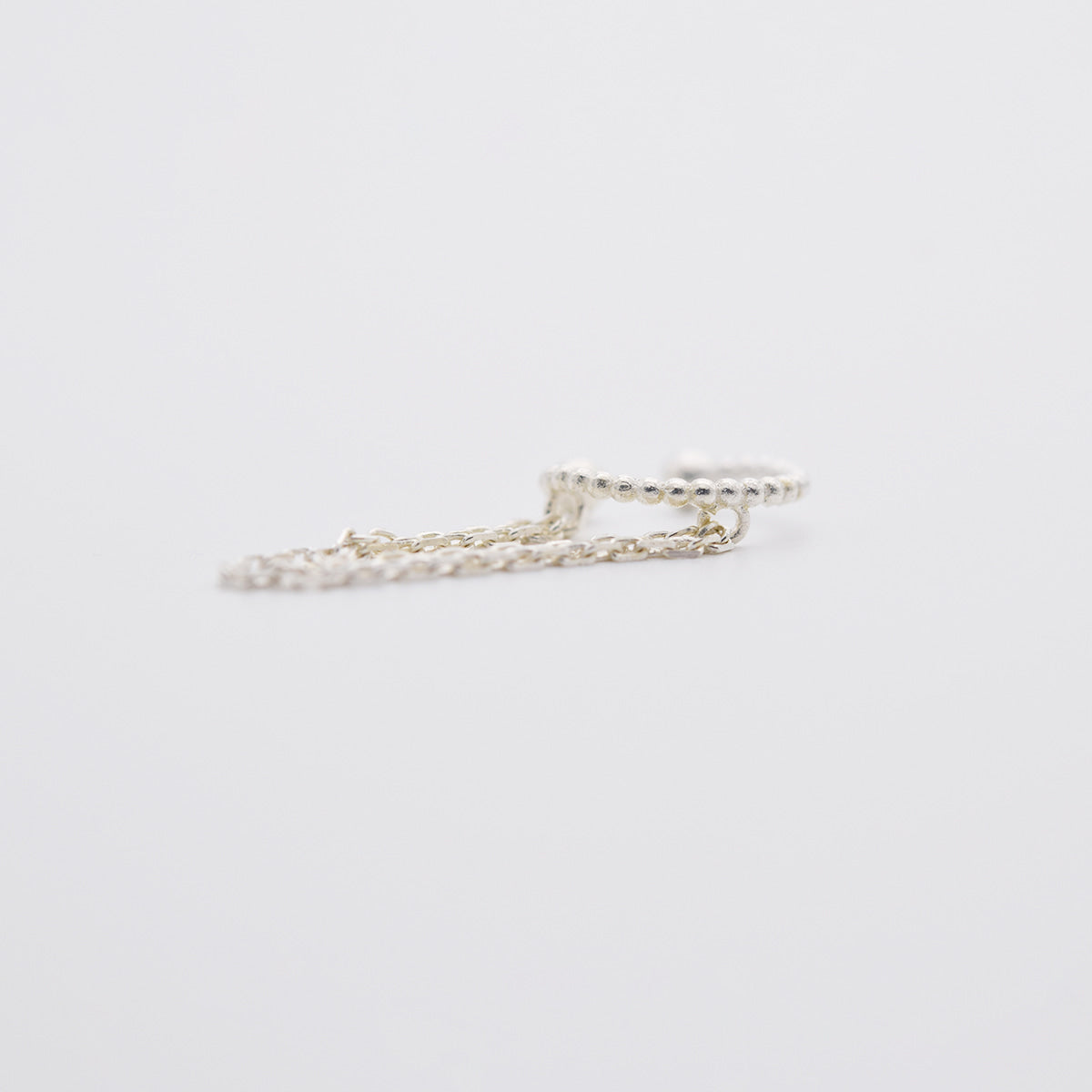 [925 Silver]ツインチェーンイヤーカフ (2Type) ノンホールピアス