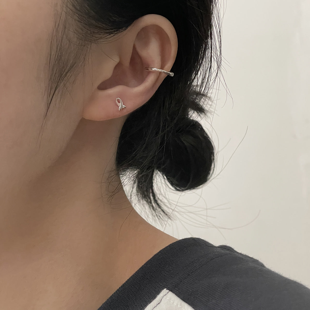 [Surgical] Mini Flow Ribbon (3 Colors) 16G Body Piercing Back Piercing Cartilage Piercing 