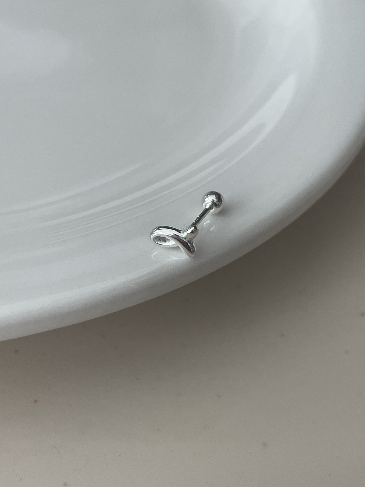 [Surgical] Mini Flow Ribbon (3 Colors) 16G Body Piercing Back Piercing Cartilage Piercing 