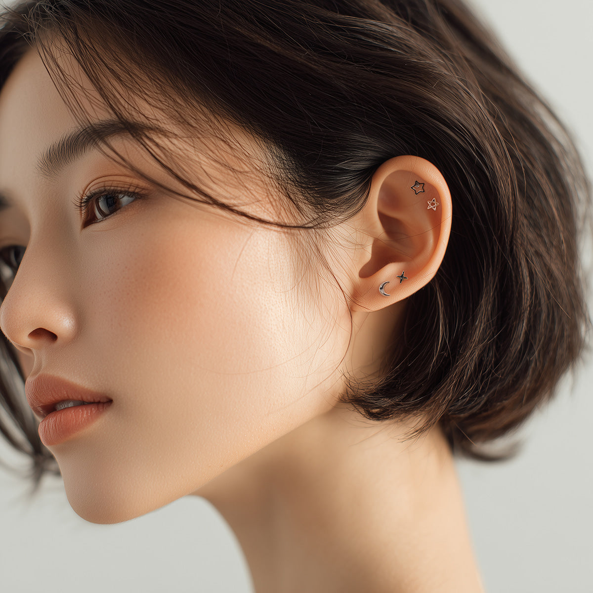 [Surgical] Mini Flow Ribbon (3 Colors) 16G Body Piercing Back Piercing Cartilage Piercing 
