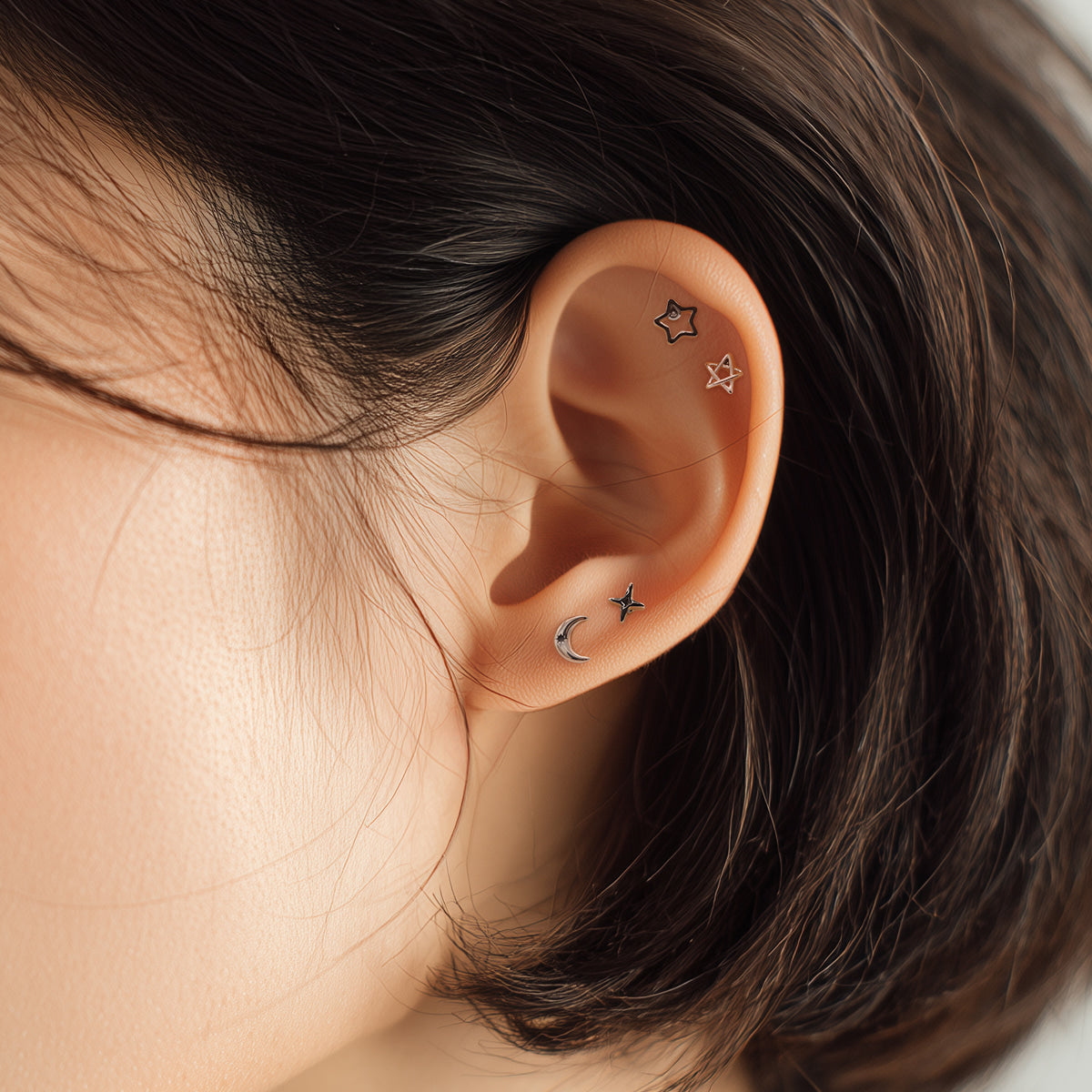 [Surgical] Mini Flow Ribbon (3 Colors) 16G Body Piercing Back Piercing Cartilage Piercing 
