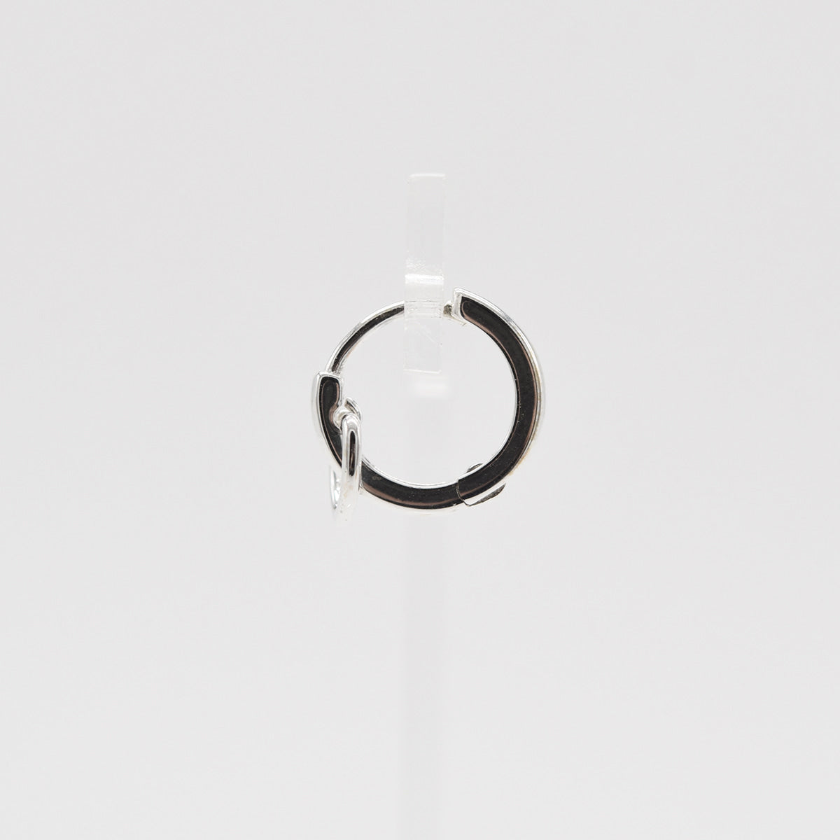 [925 Silver]ハートライン ワンタッチリングピアス