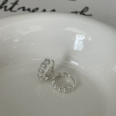 [925 Silver]ミニマル ウィーン ワンタッチ フープピアス リングピアス