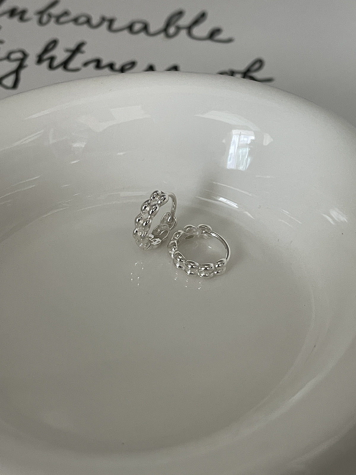 [925 Silver]ミニマル ウィーン ワンタッチ フープピアス リングピアス