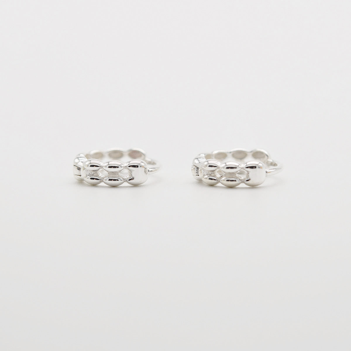 [925 Silver]ミニマル ウィーン ワンタッチ フープピアス リングピアス