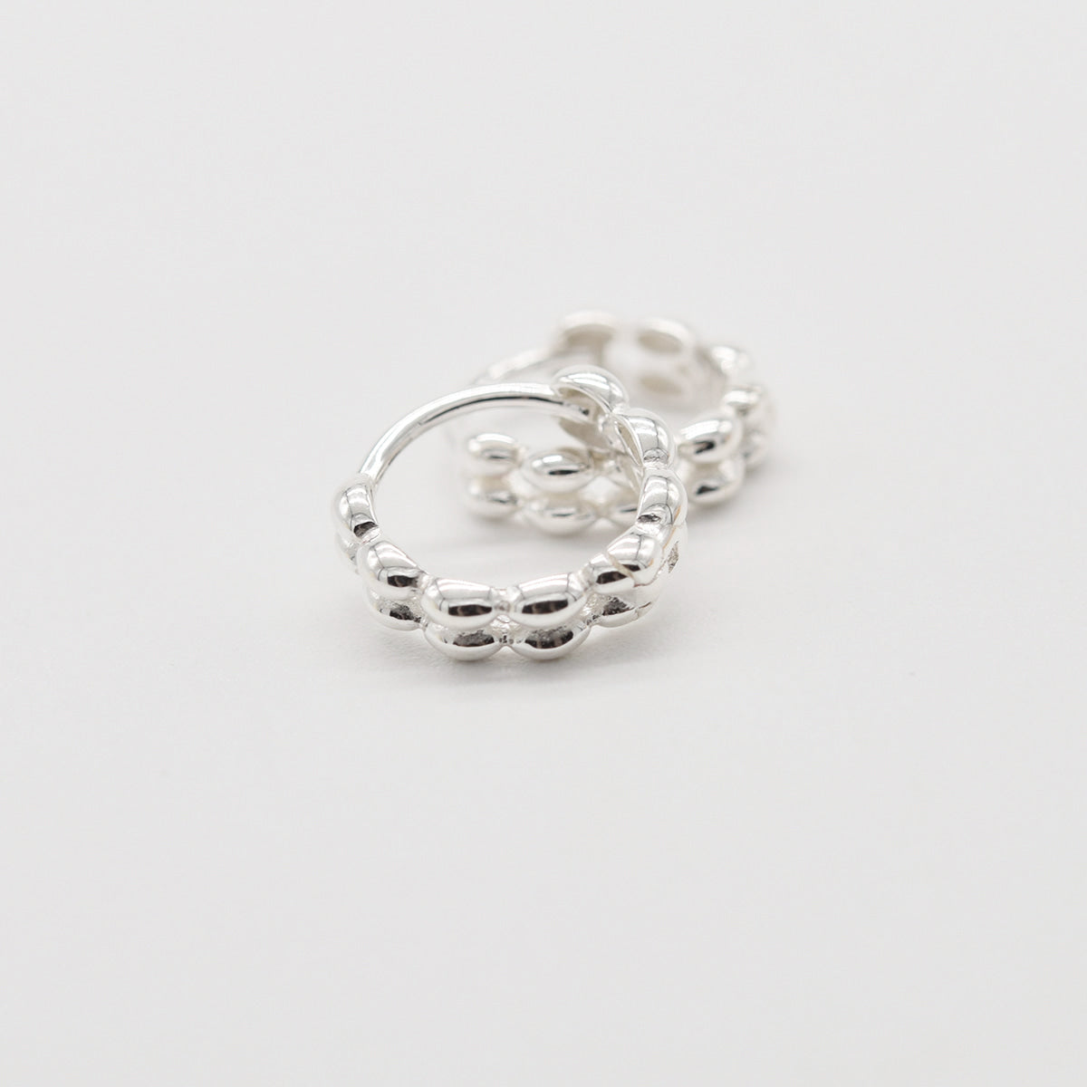 [925 Silver]ミニマル ウィーン ワンタッチ フープピアス リングピアス