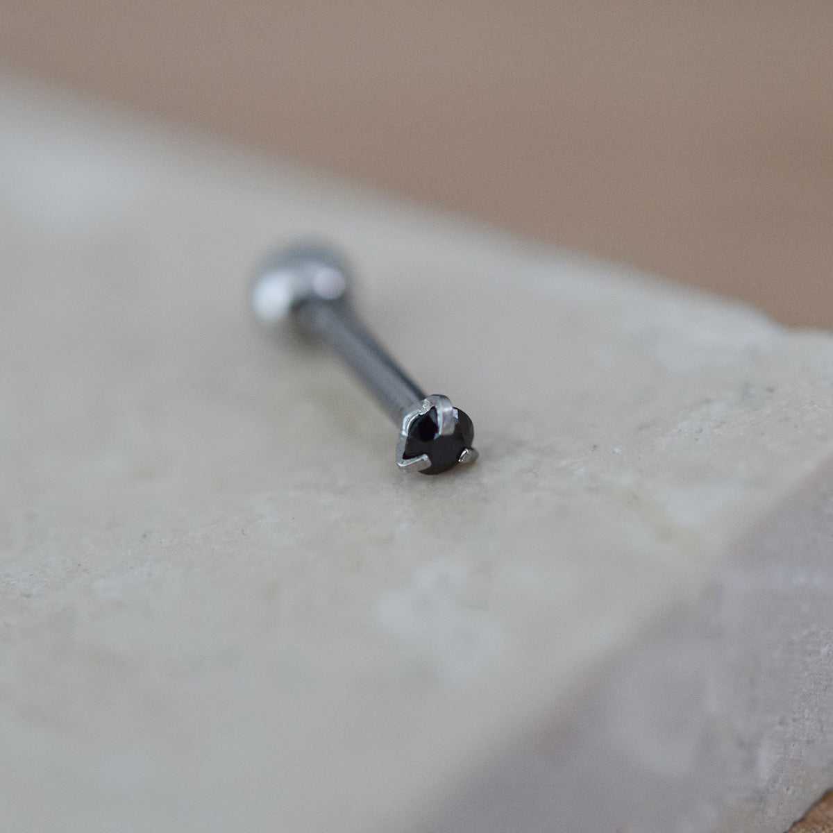 [5個セット][サージカル]黒月フクロウ ピアスセット16G ボディピアス 三日月 ブラック アシンメトリー