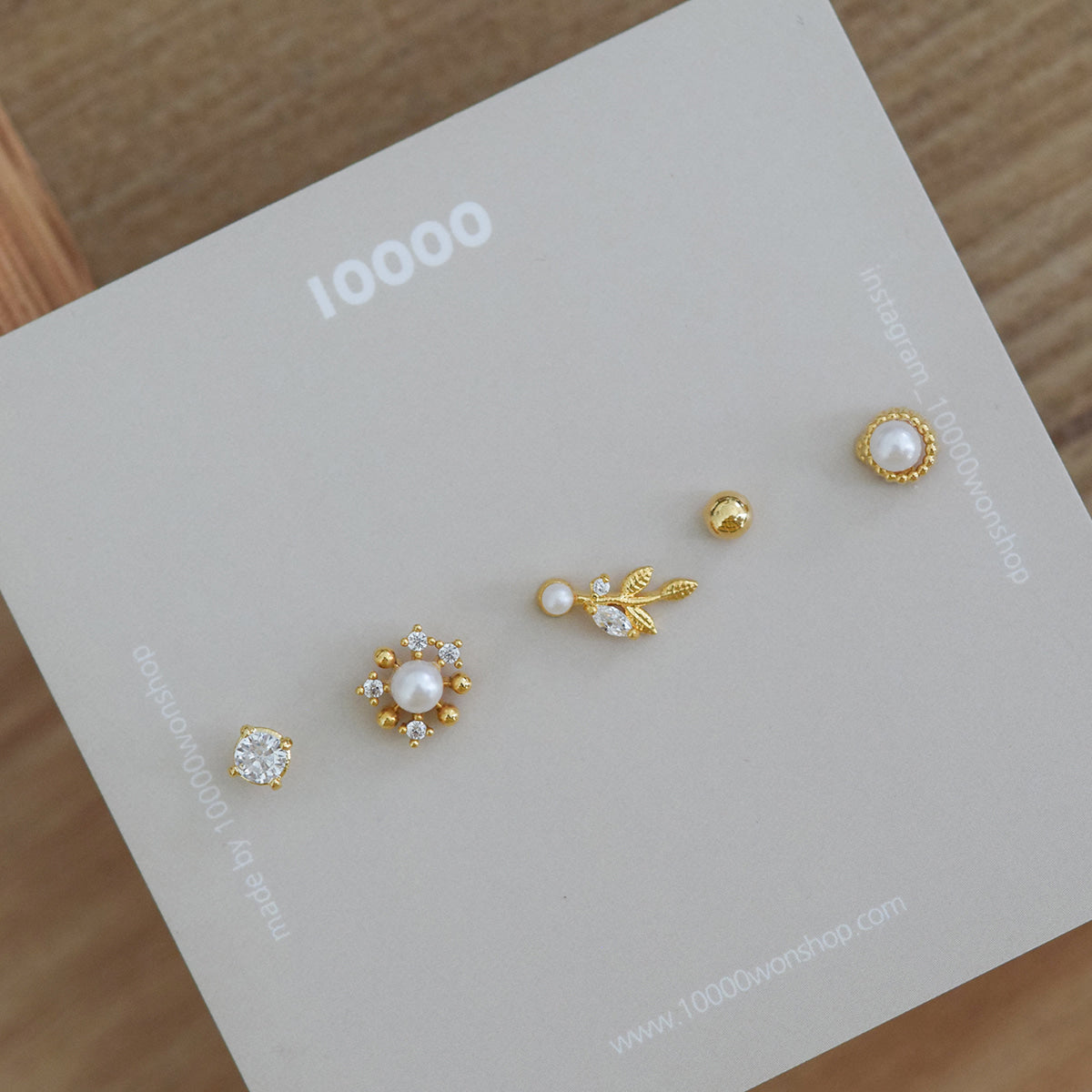 [ชุด 5 ชิ้น] [ผ่าตัด] ชุดเจาะรูปไอศกรีมถั่ว 16G เจาะร่างกาย เจาะหลัง เจาะกระดูกอ่อน 